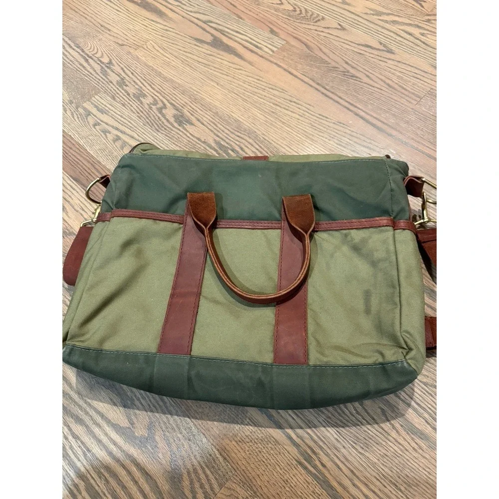 Sword & Plough Canvas Briefcase Messenger Laptop Bag Crossbody Strap